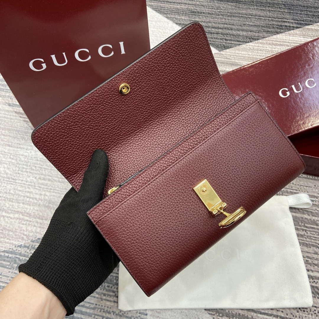 Gucci 828147 Gucci Softbit Continental Wallet Ancora red - Default Title - View 7