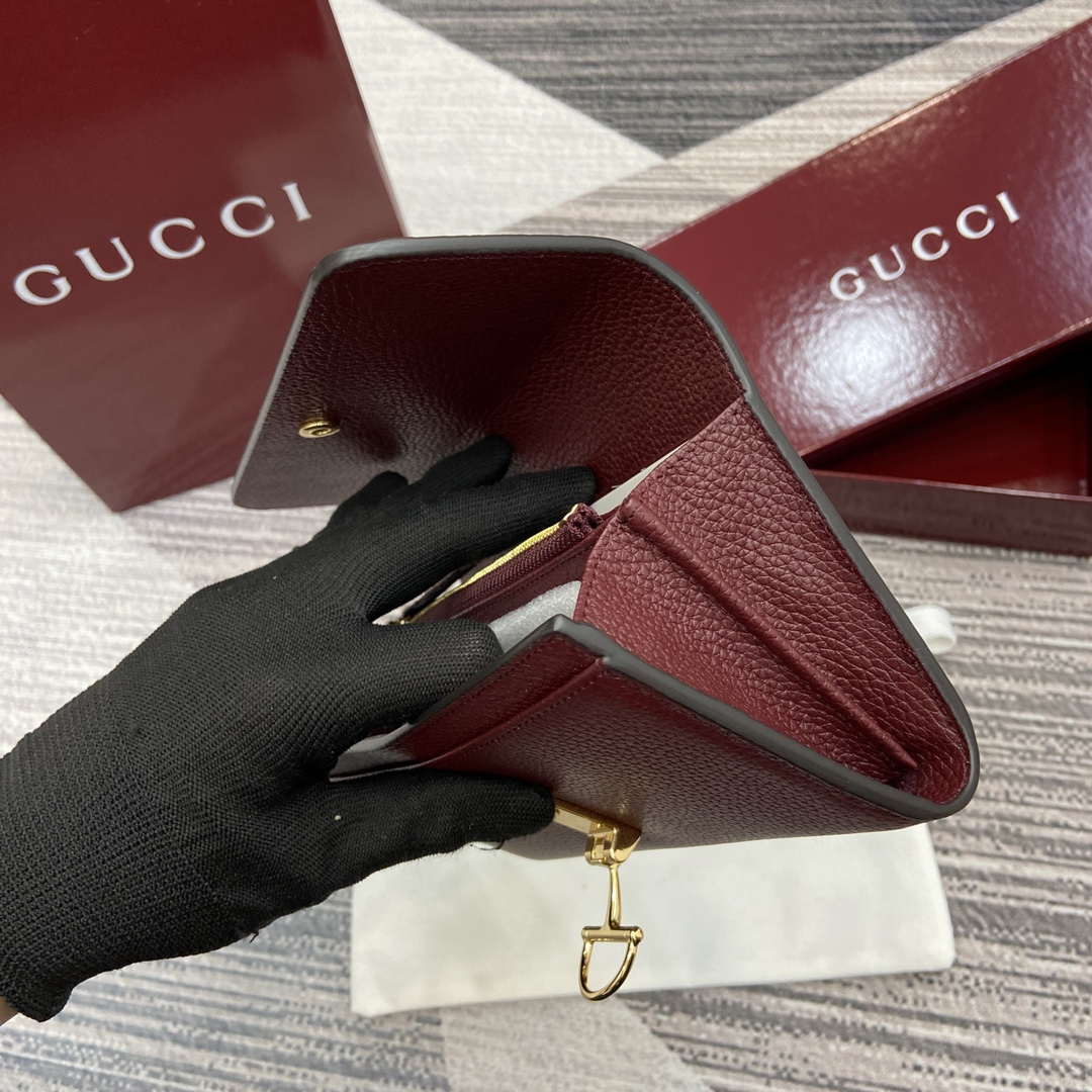 Gucci 828147 Gucci Softbit Continental Wallet Ancora red - Default Title - View 8