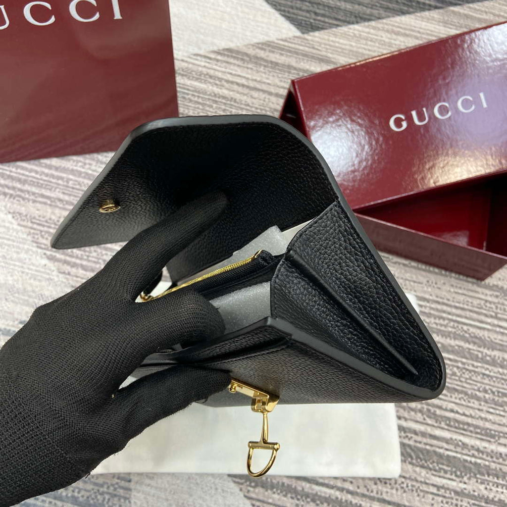 Gucci 828147 Gucci Softbit Continental Wallet Black