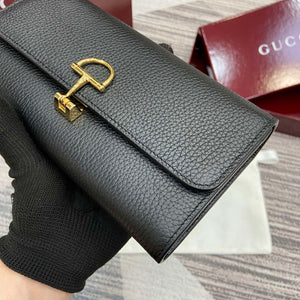 Gucci 828147 Gucci Softbit Continental Wallet Black - Default Title - View 6