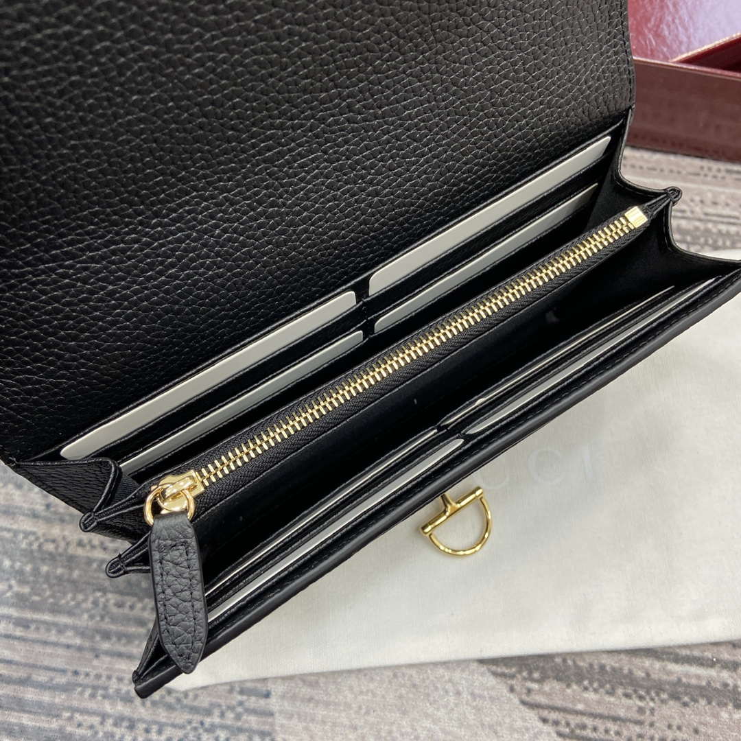 Gucci 828147 Gucci Softbit Continental Wallet Black