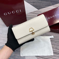 Gucci 828147 Gucci Softbit Continental Wallet White - Default Title - View 1
