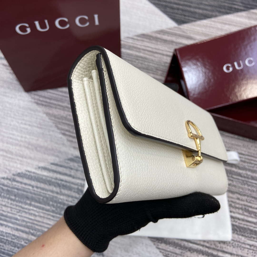 Gucci 828147 Gucci Softbit Continental Wallet White - Default Title - View 3