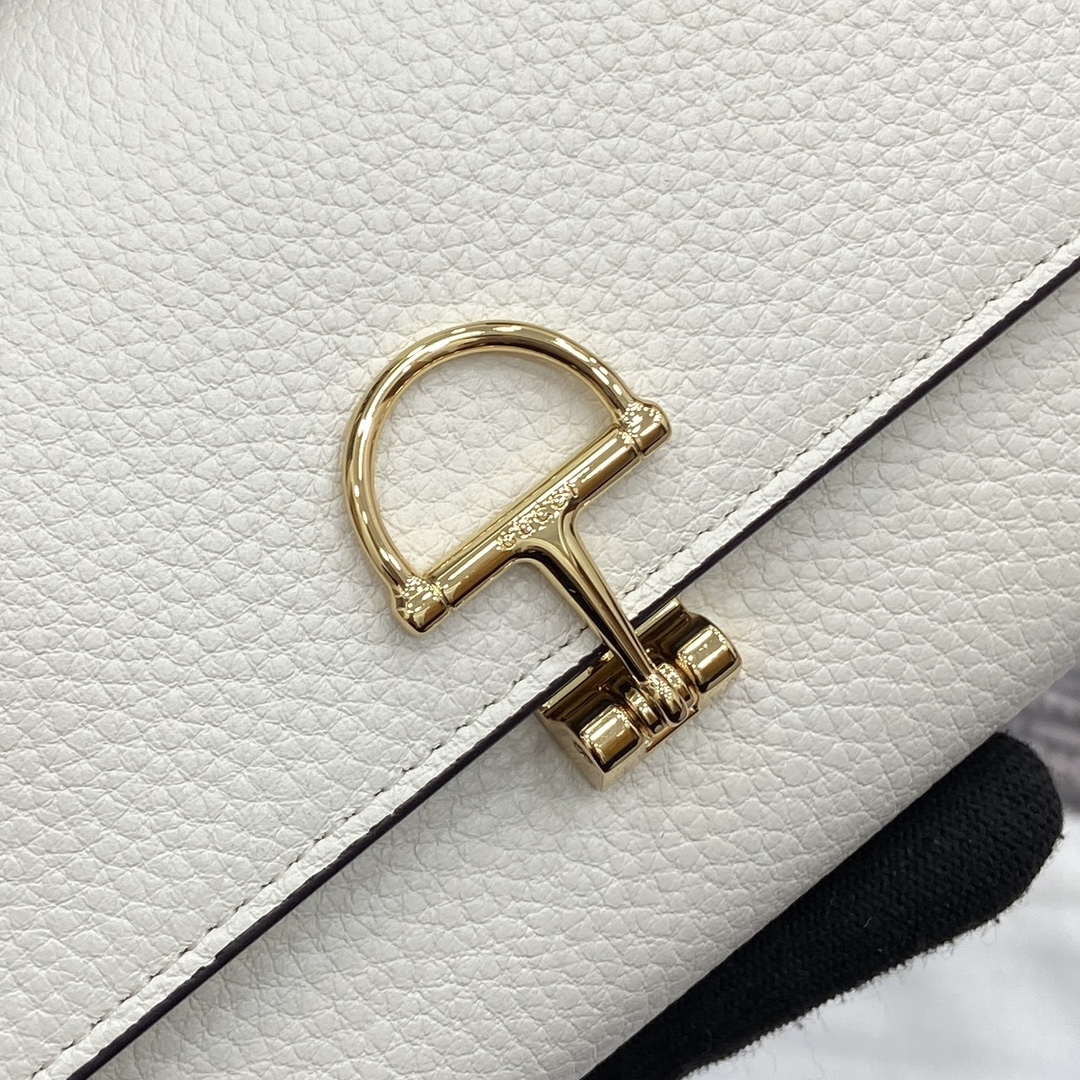 Gucci 828147 Gucci Softbit Continental Wallet White