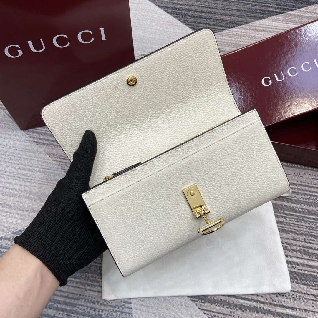 Gucci 828147 Gucci Softbit Continental Wallet White - Default Title - View 7