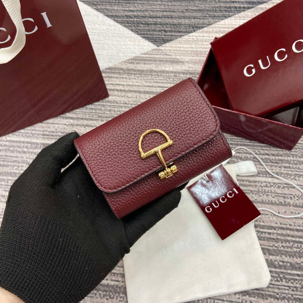 Gucci 828148 Gucci Softbit Card Case Ancora red