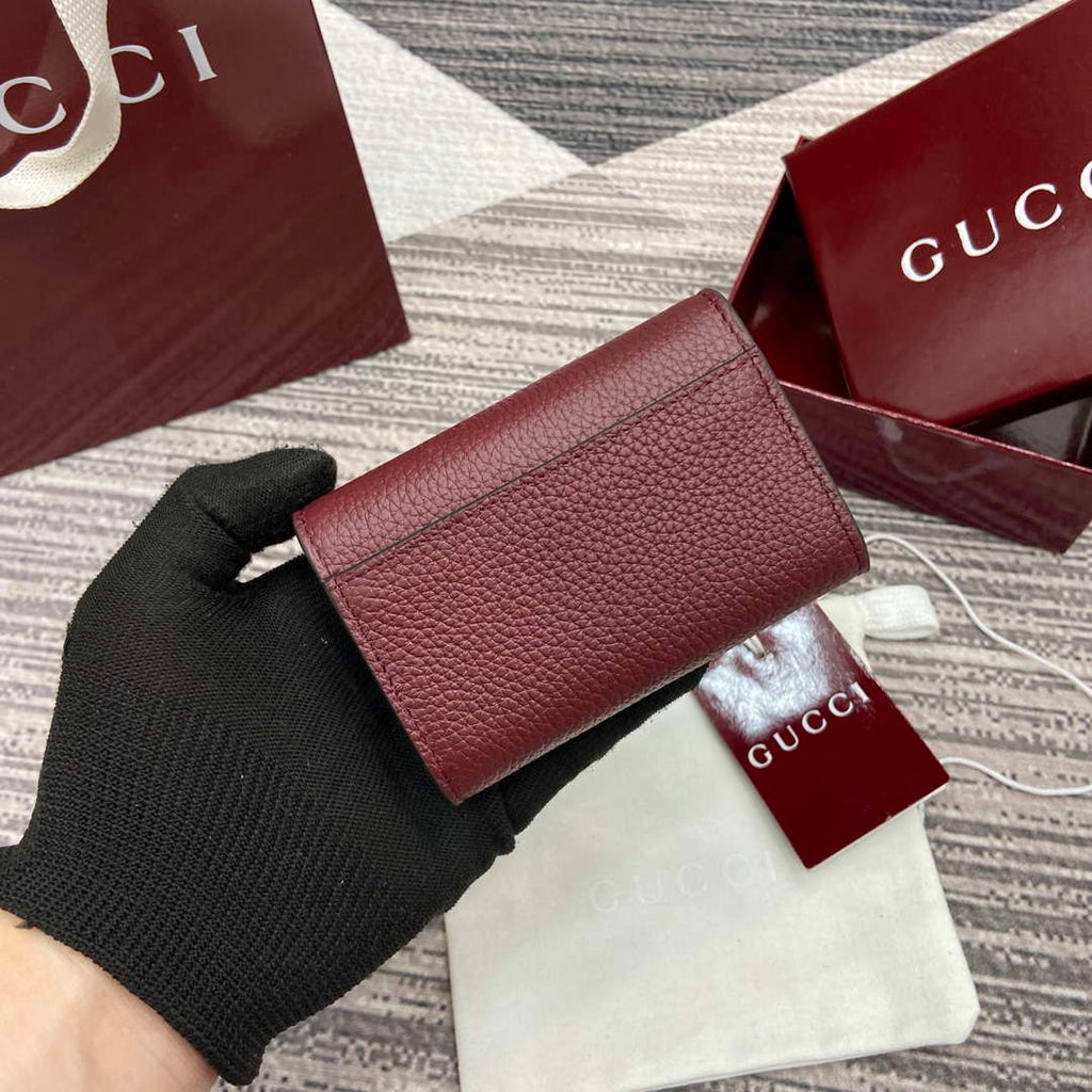 Gucci 828148 Gucci Softbit Card Case Ancora red