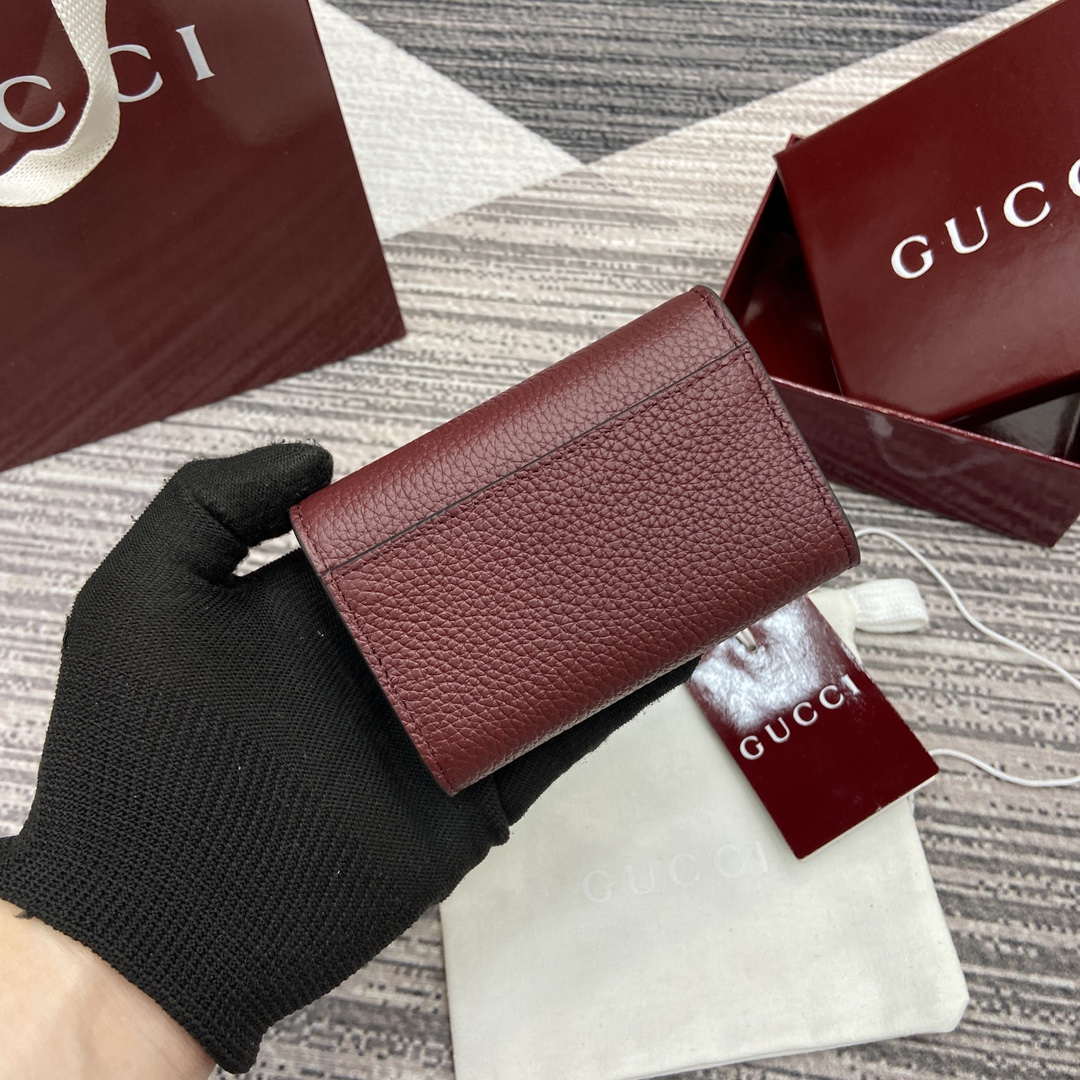 Gucci 828148 Gucci Softbit Card Case Ancora red