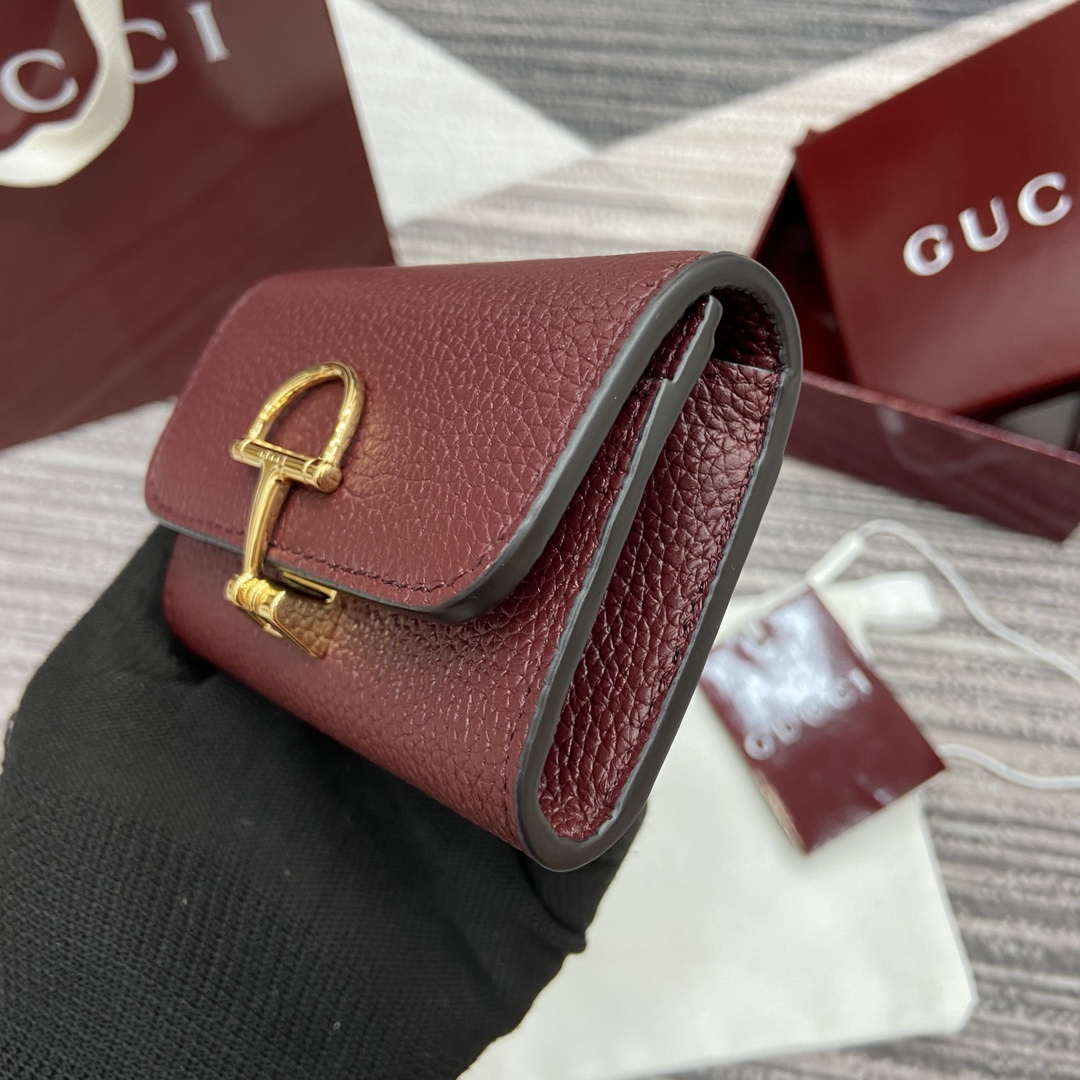 Gucci 828148 Gucci Softbit Card Case Ancora red - Default Title - View 5