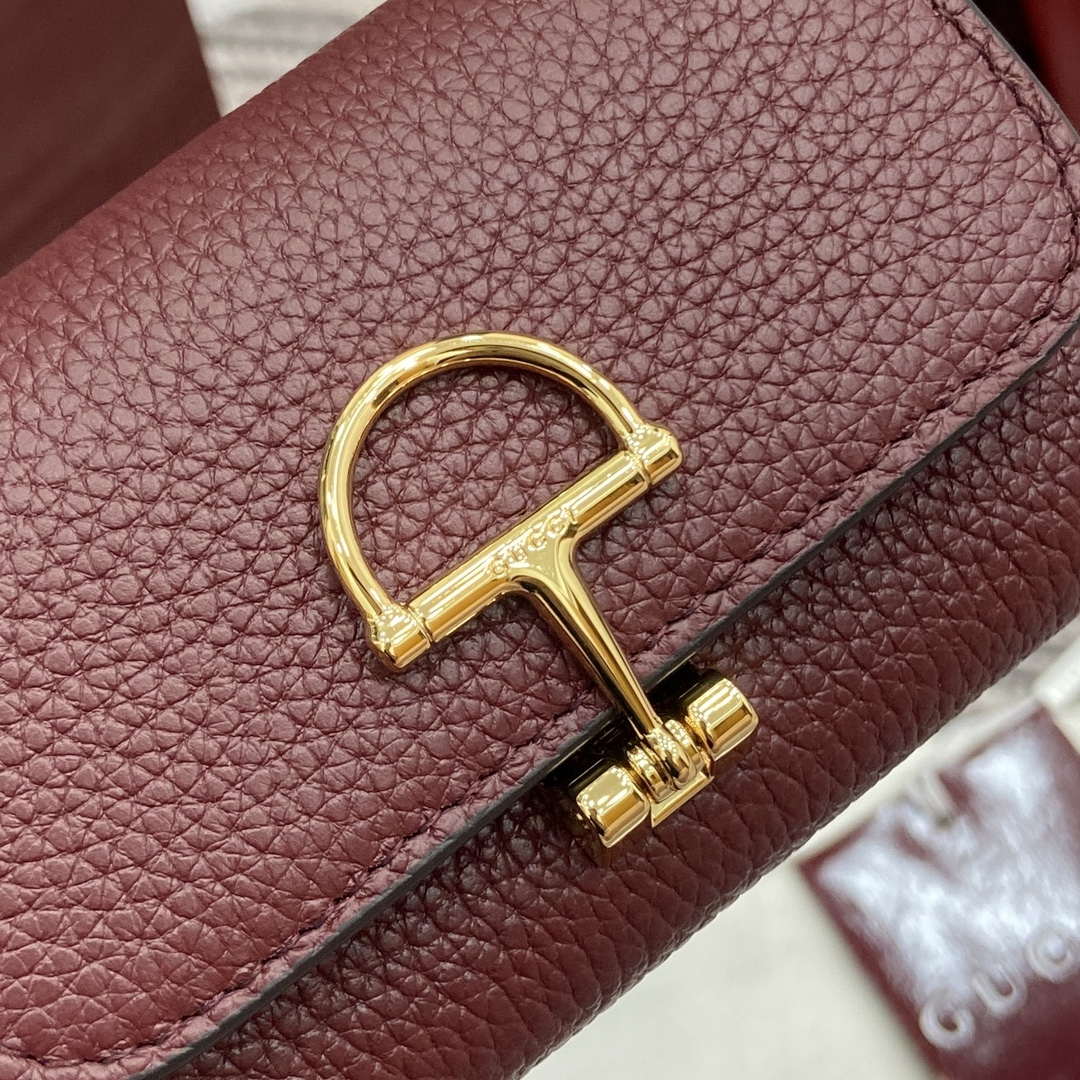 Gucci 828148 Gucci Softbit Card Case Ancora red