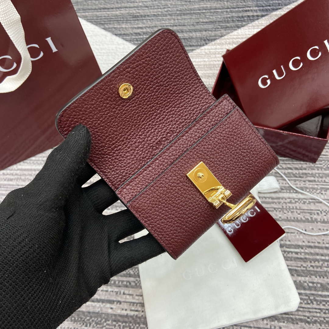 Gucci 828148 Gucci Softbit Card Case Ancora red - Default Title - View 7