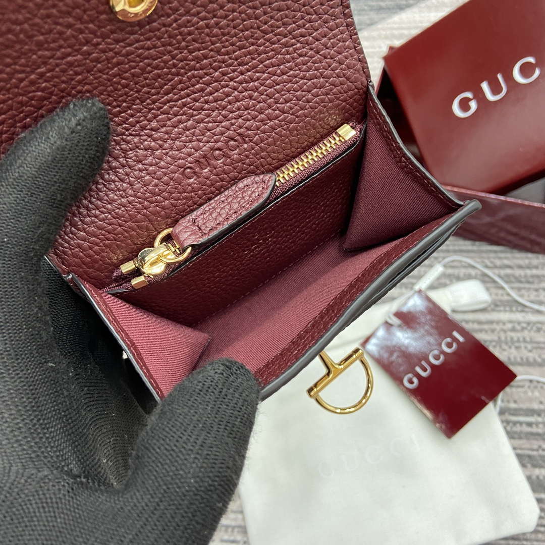 Gucci 828148 Gucci Softbit Card Case Ancora red - Default Title - View 9