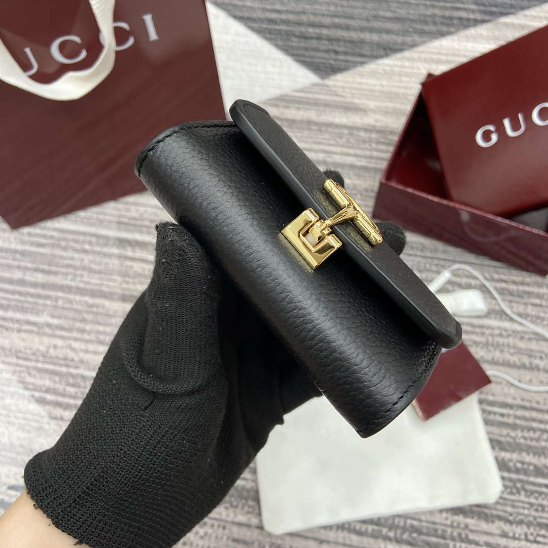 Gucci 828148 Gucci Softbit Card Case Black - Default Title - View 4