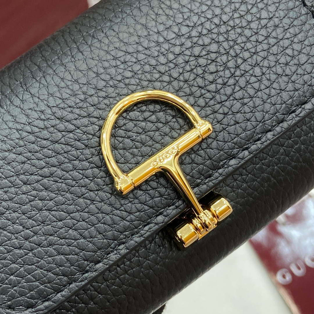 Gucci 828148 Gucci Softbit Card Case Black