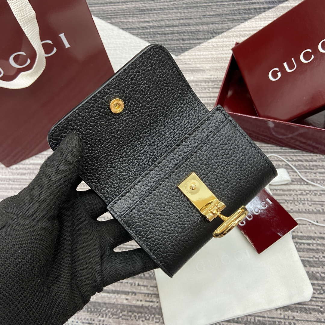 Gucci 828148 Gucci Softbit Card Case Black - Default Title - View 7