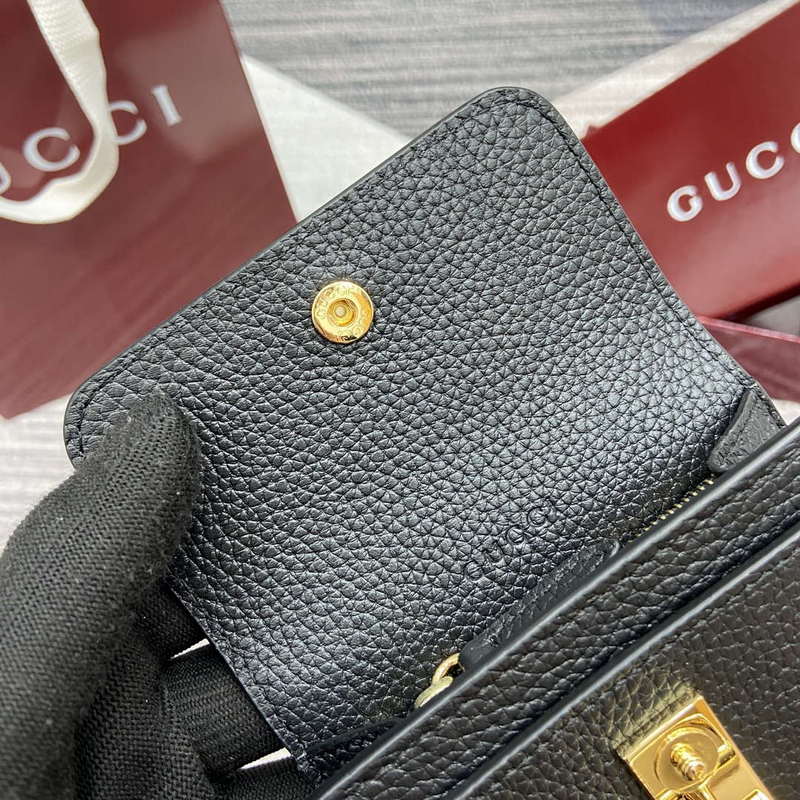 Gucci 828148 Gucci Softbit Card Case Black