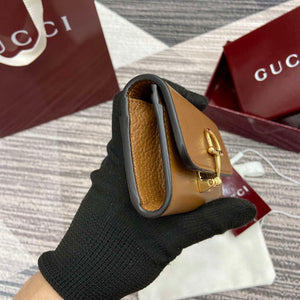 Gucci 828148 Gucci Softbit Card Case Brown - Default Title - View 3