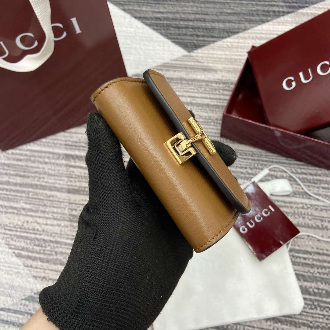 Gucci 828148 Gucci Softbit Card Case Brown - Default Title - View 4