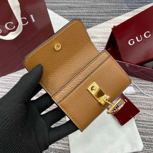 Gucci 828148 Gucci Softbit Card Case Brown - Default Title - View 7