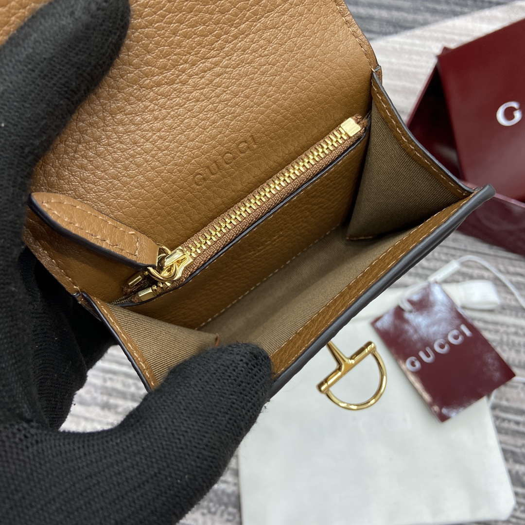 Gucci 828148 Gucci Softbit Card Case Brown - Default Title - View 9