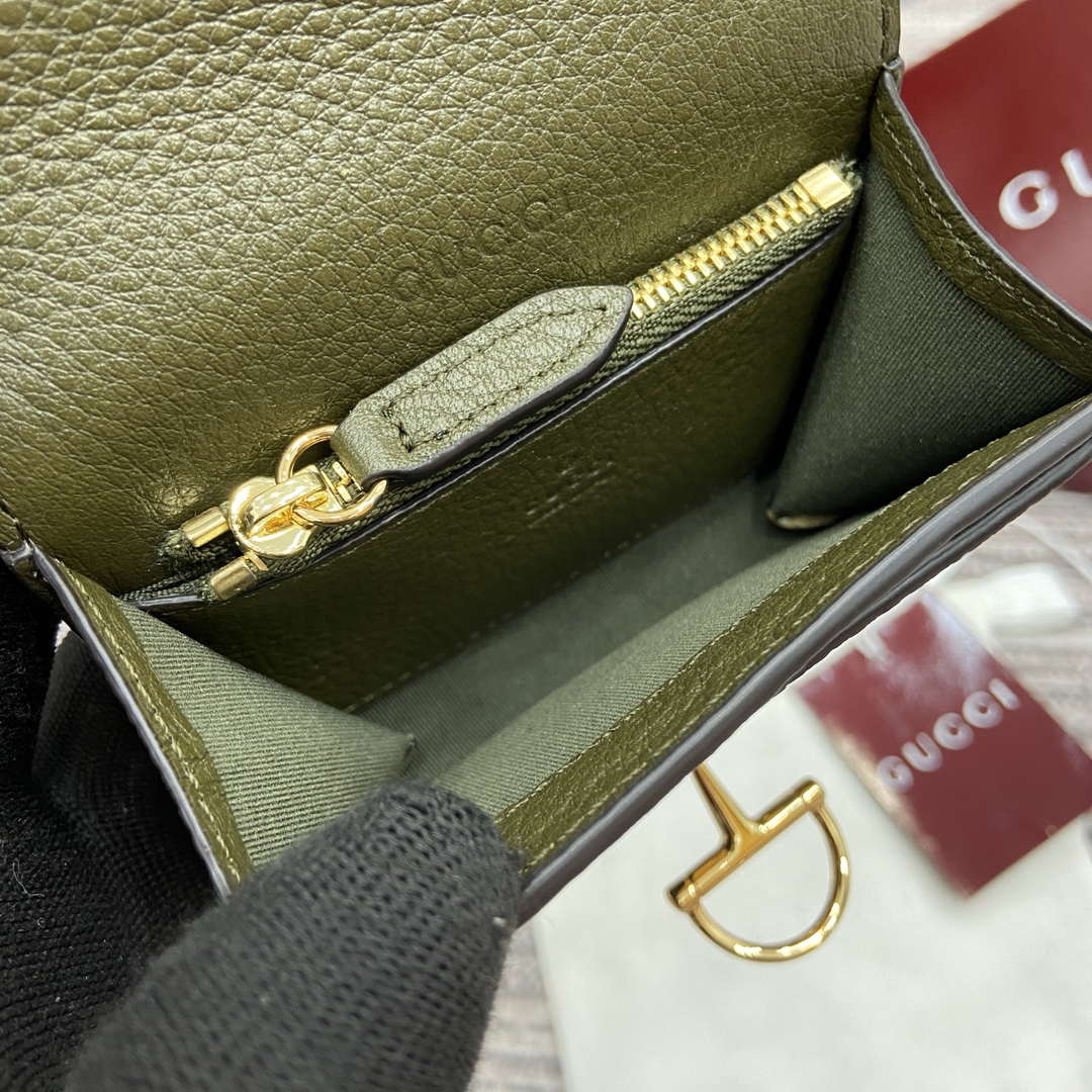Gucci 828148 Gucci Softbit Card Case Dark Green - Default Title - View 10