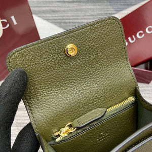 Gucci 828148 Gucci Softbit Card Case Dark Green - Default Title - View 9