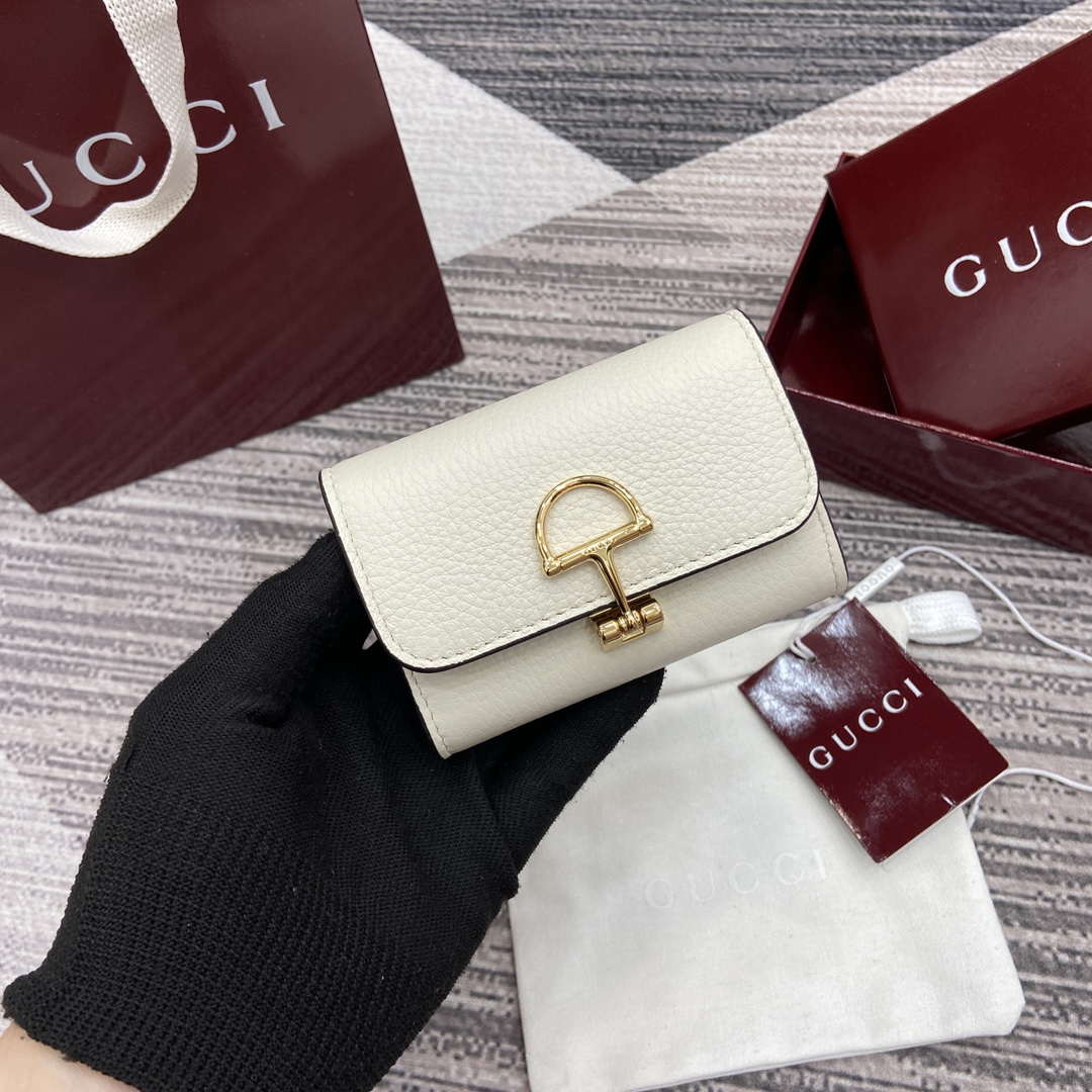 Gucci 828148 Gucci Softbit Card Case White - Default Title - View 1
