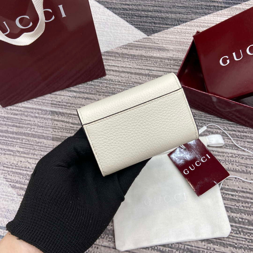 Gucci 828148 Gucci Softbit Card Case White