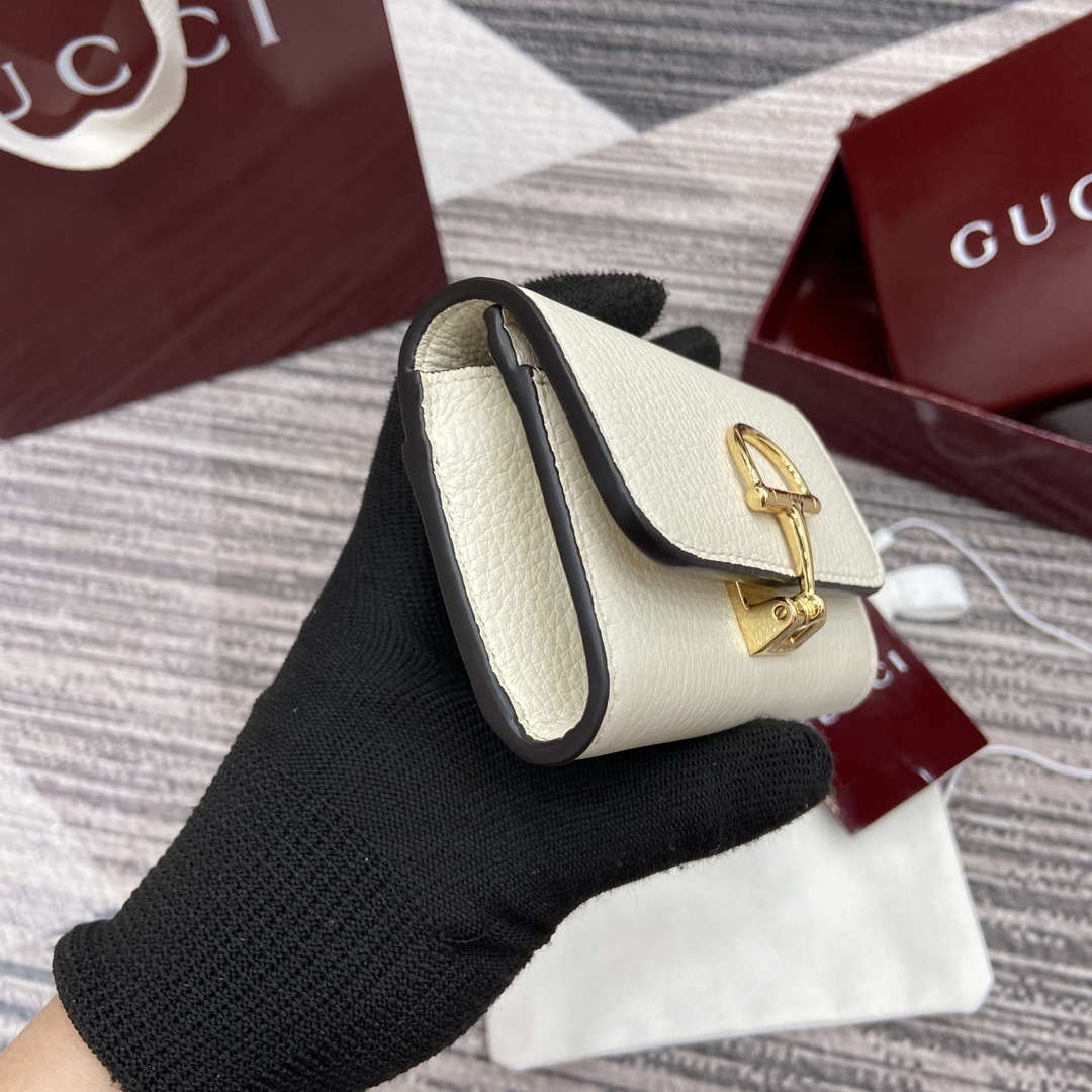 Gucci 828148 Gucci Softbit Card Case White - Default Title - View 3