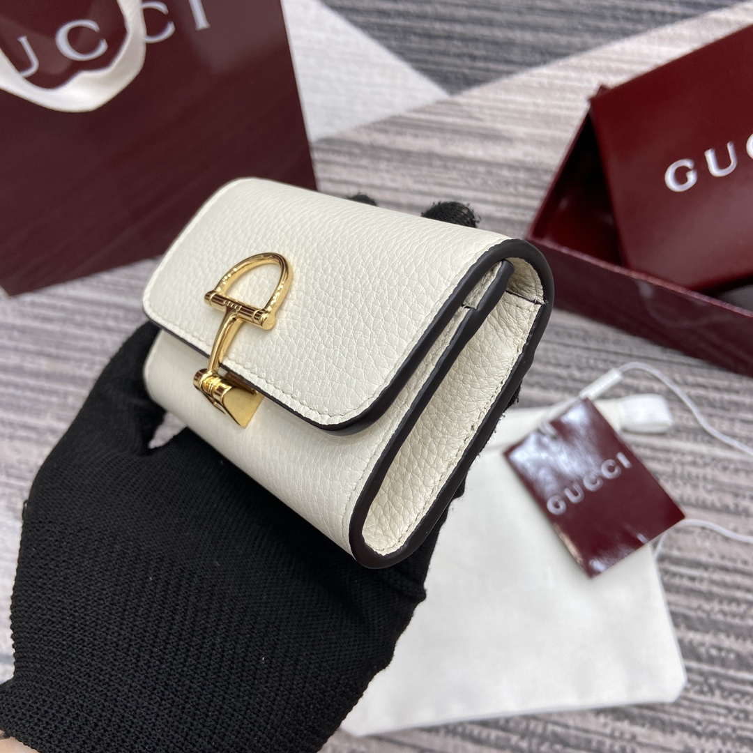 Gucci 828148 Gucci Softbit Card Case White - Default Title - View 5