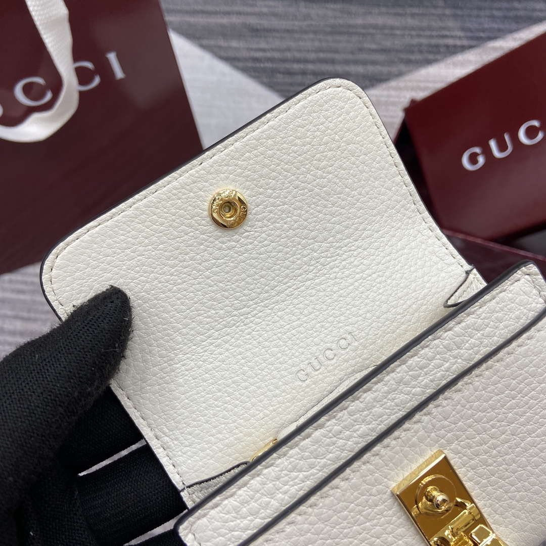 Gucci 828148 Gucci Softbit Card Case White - Default Title - View 8