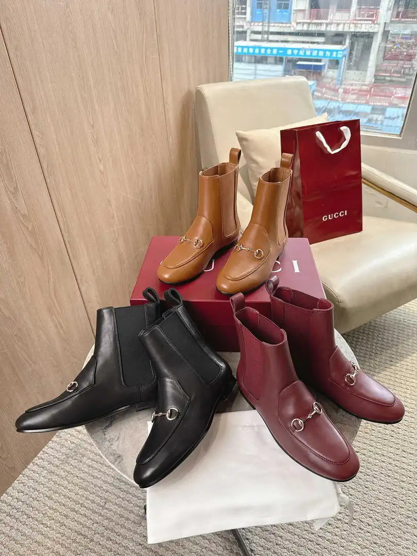 Gucci 831013 Women Jordaan ankle boot G77366