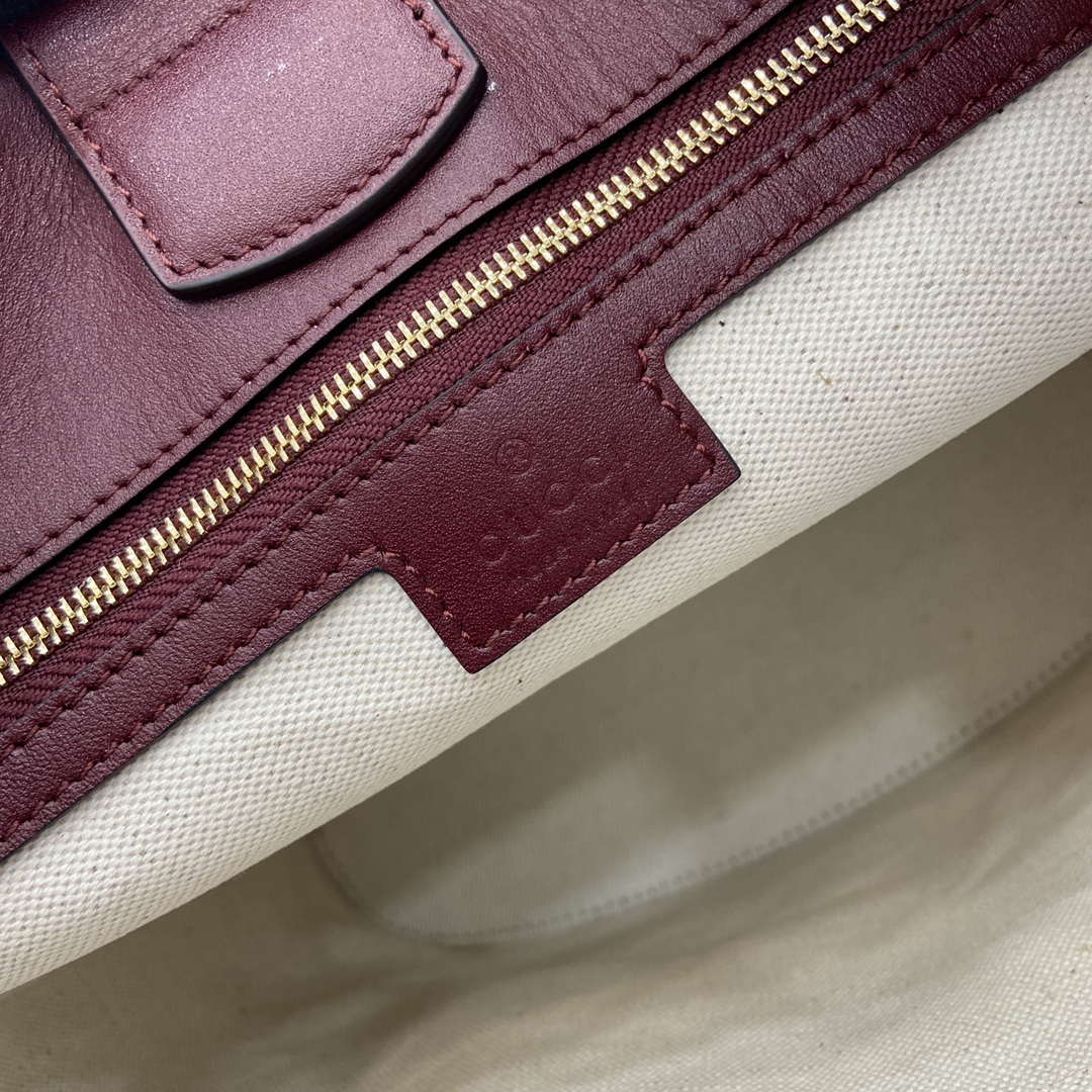 Gucci 833660 Gucci 73 Medium Bucket Bag Ancora Red smooth leather
