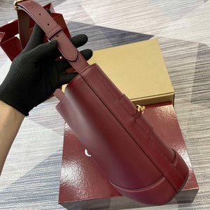 Gucci 833660 Gucci 73 Medium Bucket Bag Ancora Red smooth leather - Default Title - View 3