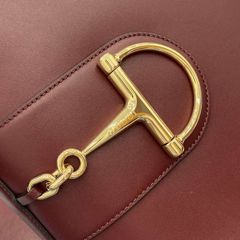 Gucci 833660 Gucci 73 Medium Bucket Bag Ancora Red smooth leather - Default Title - View 7