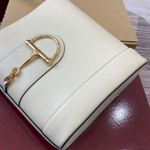 Gucci 833660 Gucci 73 Medium Bucket Bag White smooth leather - Default Title - View 7