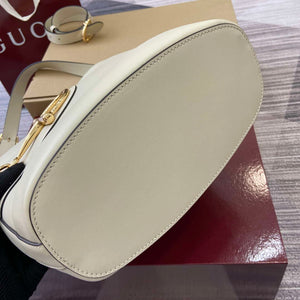Gucci 833660 Gucci 73 Medium Bucket Bag White smooth leather - Default Title - View 8