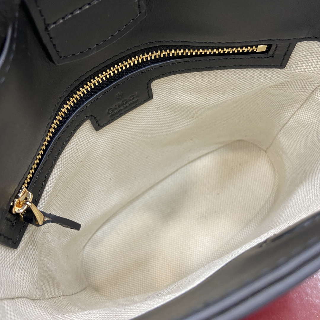 Gucci 833665 Gucci 73 Small Bucket Bag Black Leather - Default Title - View 9