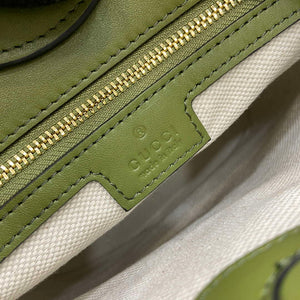 Gucci 833665 Gucci 73 Small Bucket Bag Green Leather - Default Title - View 10