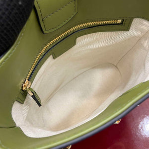 Gucci 833665 Gucci 73 Small Bucket Bag Green Leather - Default Title - View 9