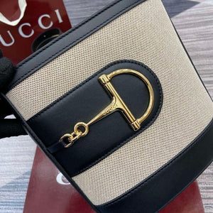 Gucci 833665 Gucci 73 Small Bucket Bag Natural Canvas - Default Title - View 6