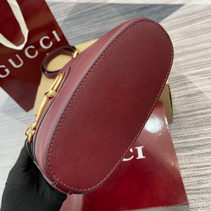 Gucci 833665 Gucci 73 Small Bucket Bag Red Leather - Default Title - View 6