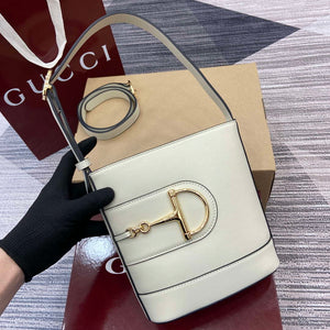 Gucci 833665 Gucci 73 Small Bucket Bag White Leather - Default Title - View 4