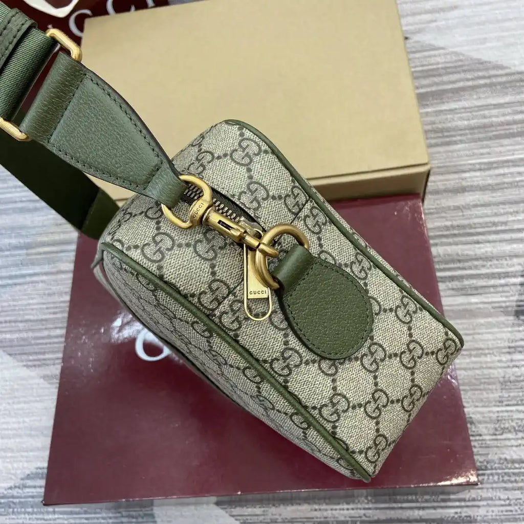Gucci 834468 Ophidia medium crossbody bag beige and Green