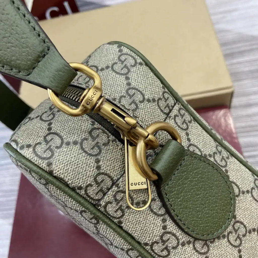 Gucci 834468 Ophidia medium crossbody bag beige and Green