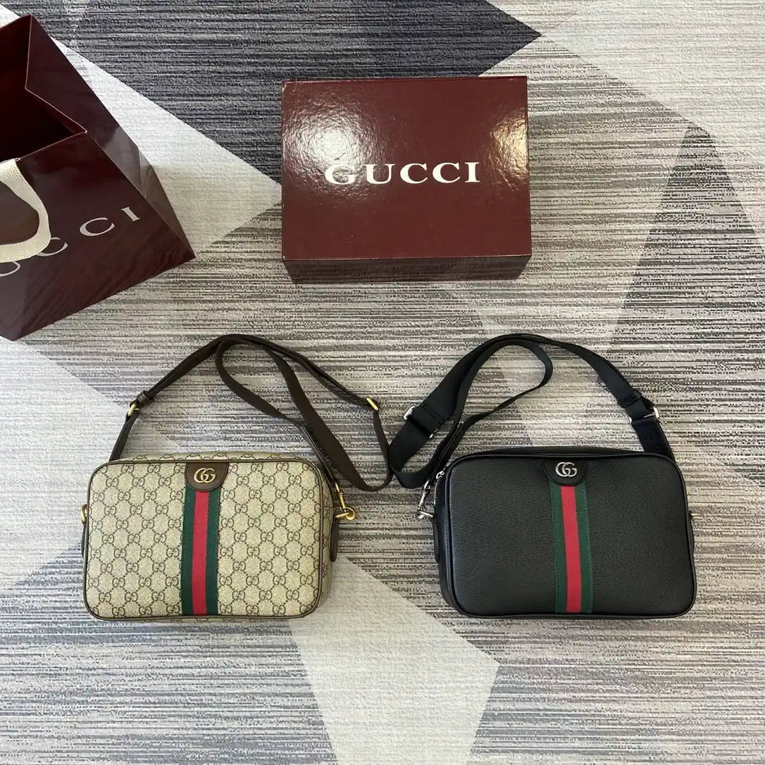 Gucci 834468 Ophidia medium crossbody bag Black Leather
