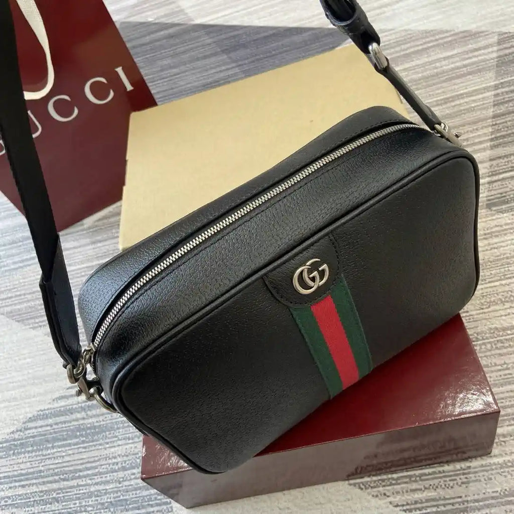 Gucci 834468 Ophidia medium crossbody bag Black Leather
