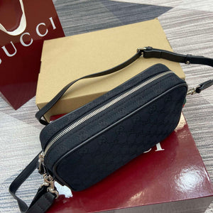Gucci 834802 GG Canvas Small Crossbody Bag Black - Default Title - View 4