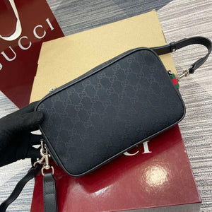Gucci 834802 GG Canvas Small Crossbody Bag Black - Default Title - View 7