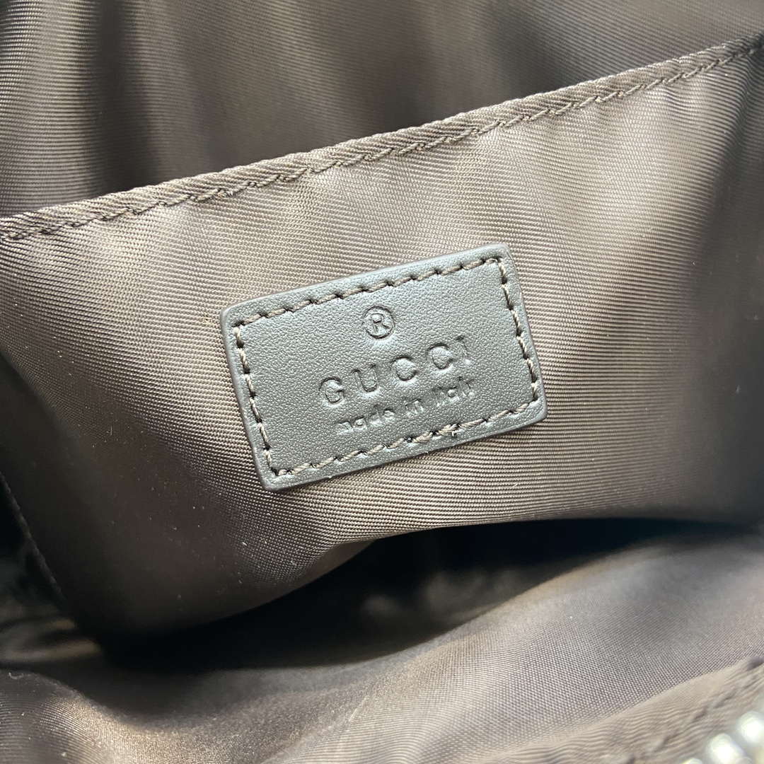 Gucci 834802 GG Canvas Small Crossbody Bag Dark brown